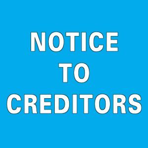 Notice to Creditors block