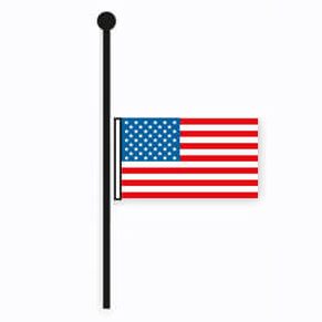 half staff flag
